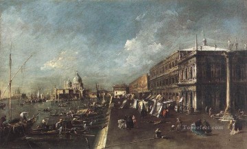 Venecia clásica Painting - Vista del Molo hacia Santa Maria della Salute Francesco Guardi veneciano